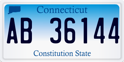 CT license plate AB36144