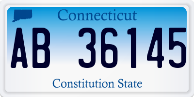 CT license plate AB36145