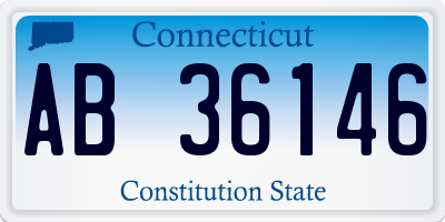 CT license plate AB36146