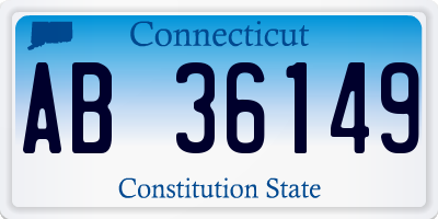 CT license plate AB36149