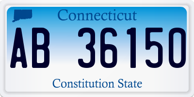 CT license plate AB36150