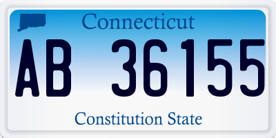 CT license plate AB36155