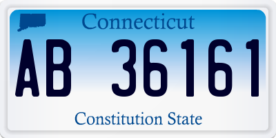 CT license plate AB36161