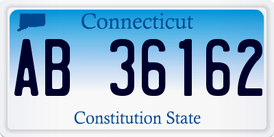 CT license plate AB36162