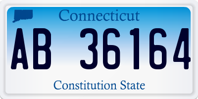 CT license plate AB36164