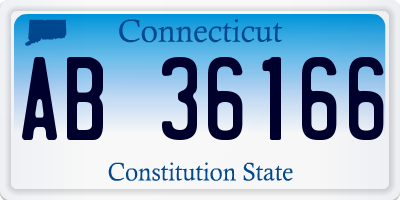 CT license plate AB36166