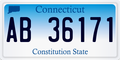 CT license plate AB36171