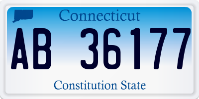 CT license plate AB36177