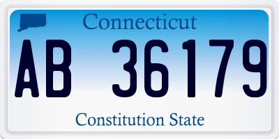 CT license plate AB36179
