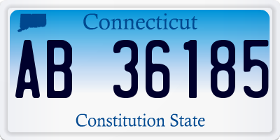 CT license plate AB36185