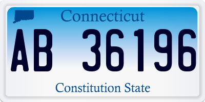 CT license plate AB36196