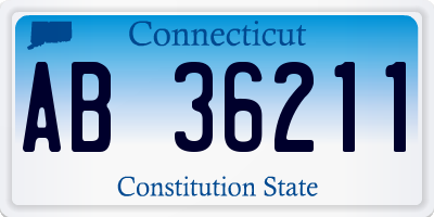 CT license plate AB36211