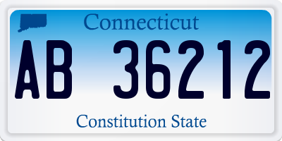 CT license plate AB36212