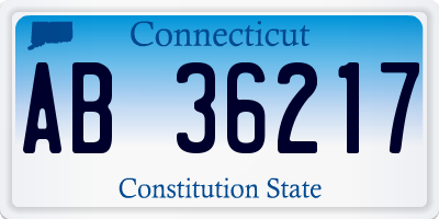 CT license plate AB36217