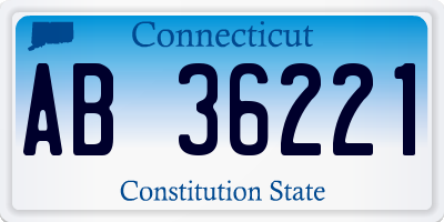 CT license plate AB36221