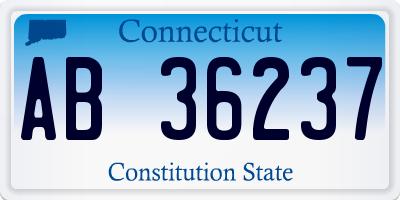 CT license plate AB36237