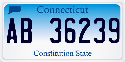 CT license plate AB36239