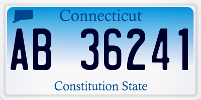CT license plate AB36241