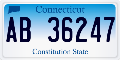 CT license plate AB36247