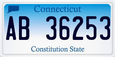 CT license plate AB36253