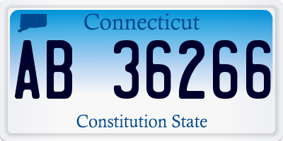 CT license plate AB36266