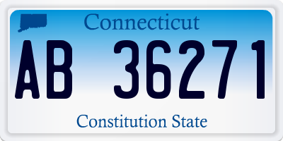 CT license plate AB36271