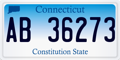 CT license plate AB36273