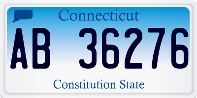 CT license plate AB36276