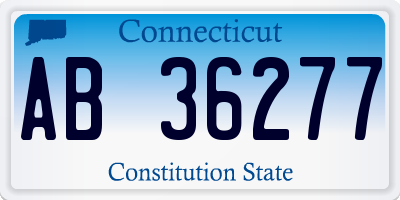 CT license plate AB36277