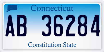 CT license plate AB36284