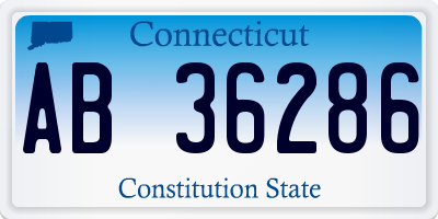 CT license plate AB36286