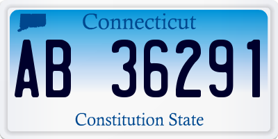 CT license plate AB36291
