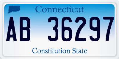 CT license plate AB36297