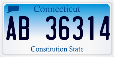 CT license plate AB36314