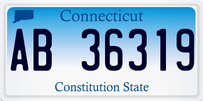 CT license plate AB36319