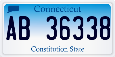 CT license plate AB36338