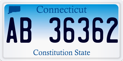 CT license plate AB36362