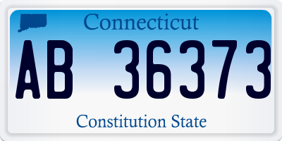 CT license plate AB36373