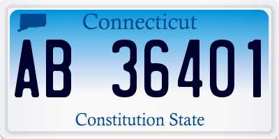 CT license plate AB36401