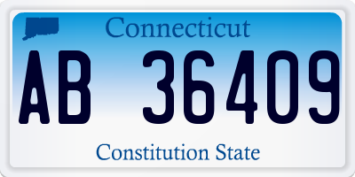 CT license plate AB36409