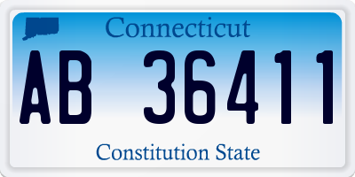 CT license plate AB36411