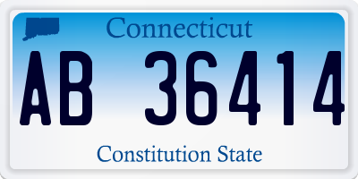 CT license plate AB36414