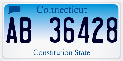 CT license plate AB36428