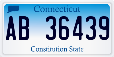 CT license plate AB36439