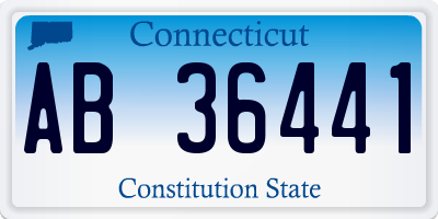 CT license plate AB36441