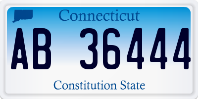 CT license plate AB36444
