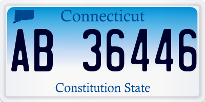 CT license plate AB36446