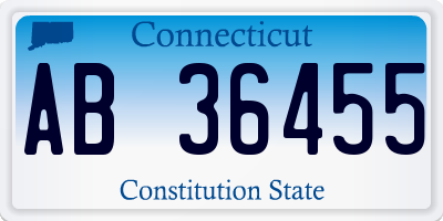 CT license plate AB36455