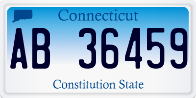 CT license plate AB36459