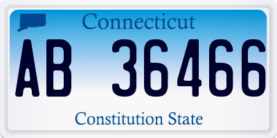 CT license plate AB36466
